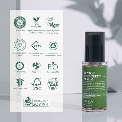 Deep Green Tea Serum 30Ml (1.01 Fl.Oz.)_New - Nourishing &amp; Hydrating Facial Serum for Oily and Sensitive Skin, Skin Soothing