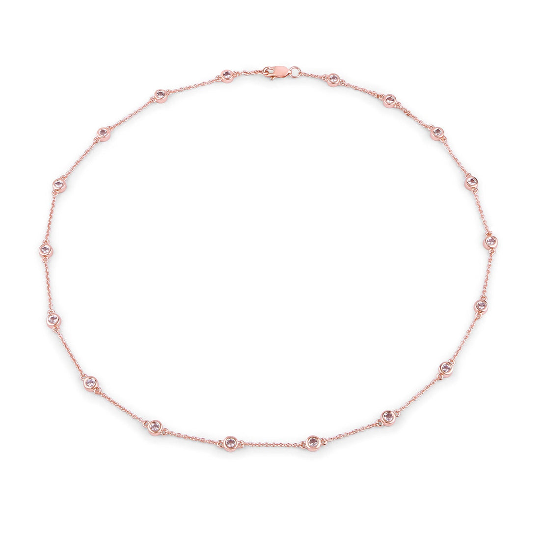 1.62 Carat Genuine Morganite .925 Sterling Silver Necklace by Bids.com