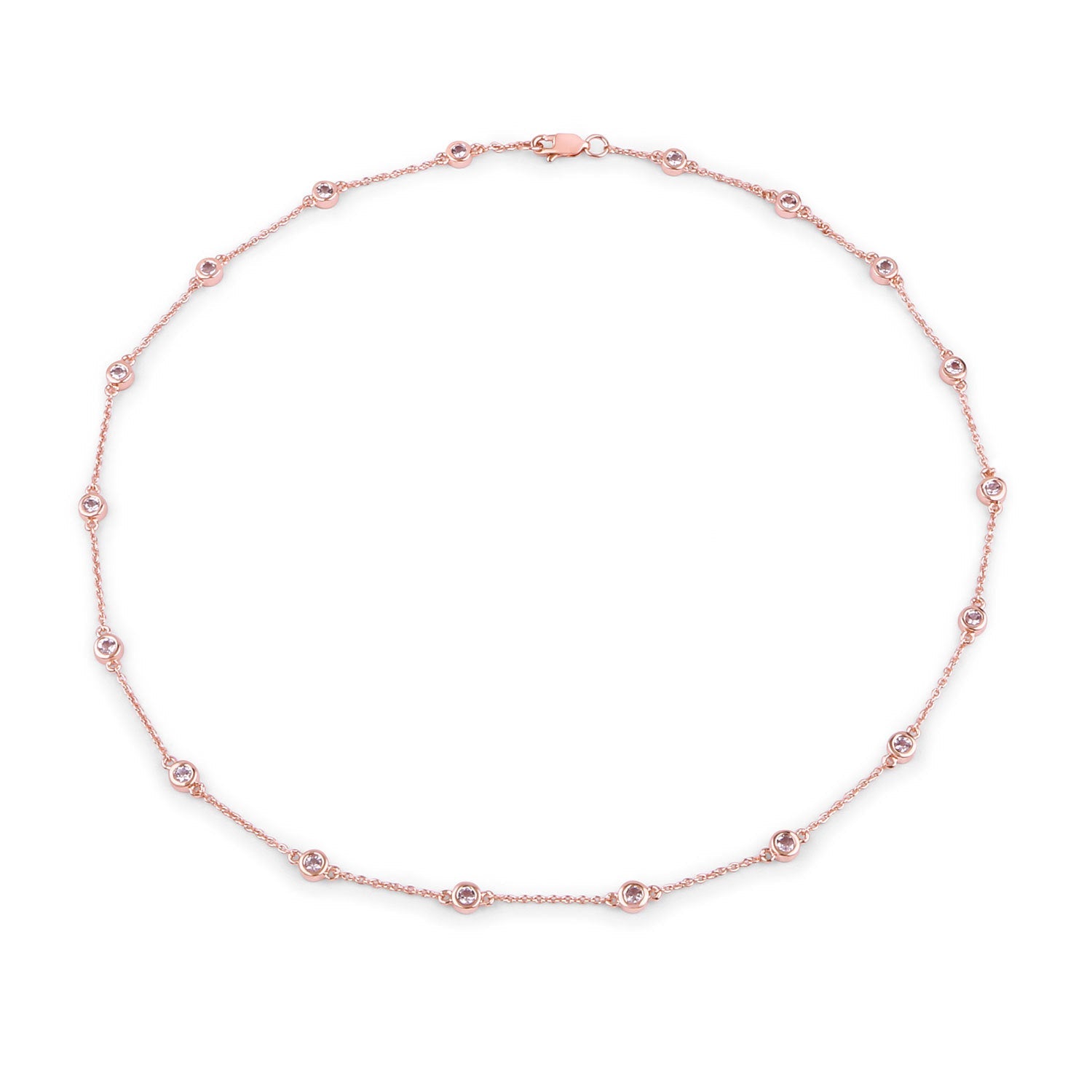 1.62 Carat Genuine Morganite .925 Sterling Silver Necklace by Bids.com