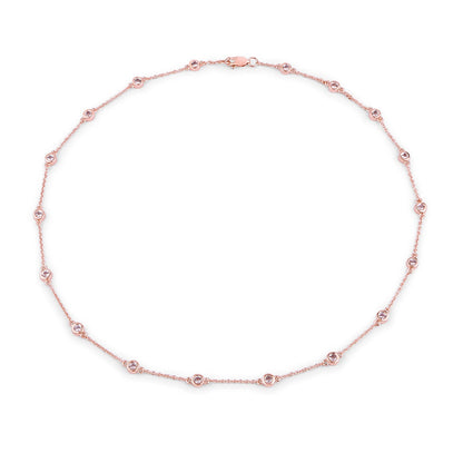 1.62 Carat Genuine Morganite .925 Sterling Silver Necklace by Bids.com