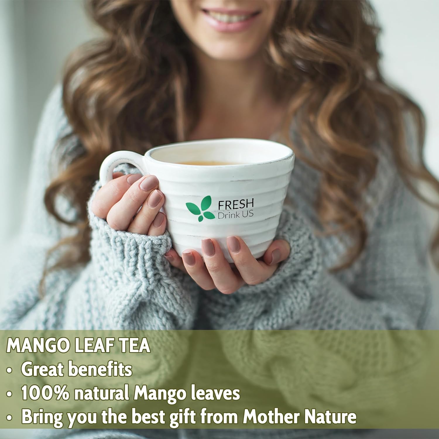 Mango Leaf, Whole Dried Leaves, Tea Bags, Powder, 100% Natural &amp; Pure from Mango Leaves. Mango Dried Leaves. Loose Leaf Mango Herbal Tea. Mango Leaf Tea. No Sugar, No Caffeine, No Gluten, Vegan. by FreshDrinkUS - Natural and Premium Herbal Tea