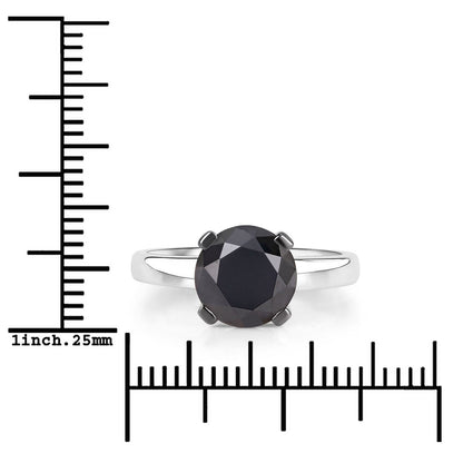 3.00 Carat Genuine Black Diamond 14K White Gold Ring by Bids.com