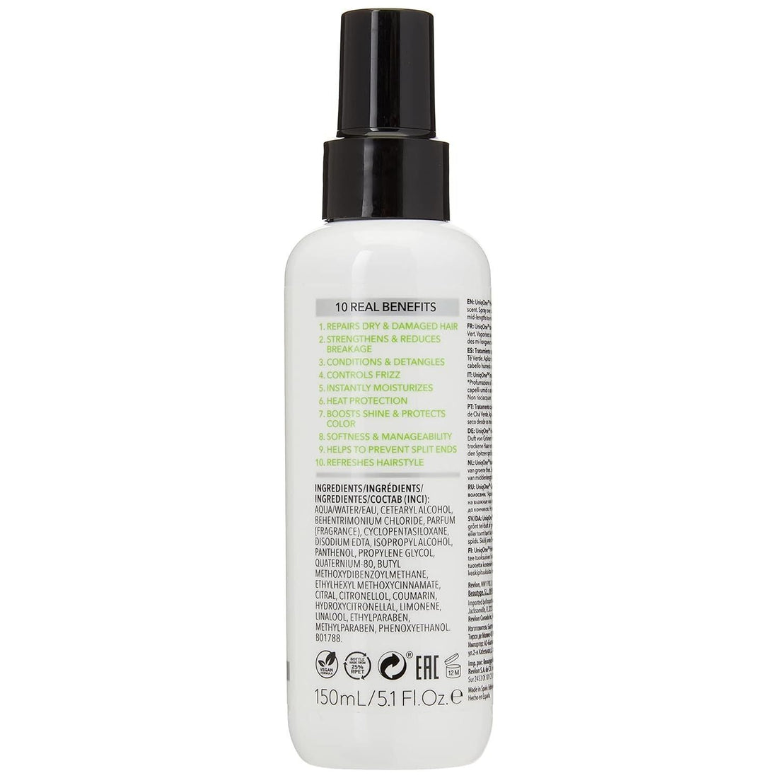 Revlon Uniq One Green Tea All in One Hair Treatment 150ml - 5.1Oz
