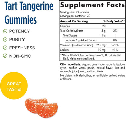 Nordic Naturals Vitamin C Gummies – Tart Tangerine – 250 mg – 60 Gummies by Top Vita Shop