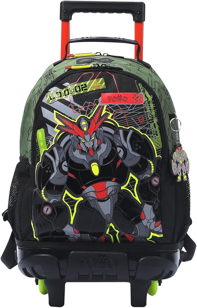 Juego de 3 piezas TOTTO Bulto Argon con Ruedas (Verde Robot)  DestGlow