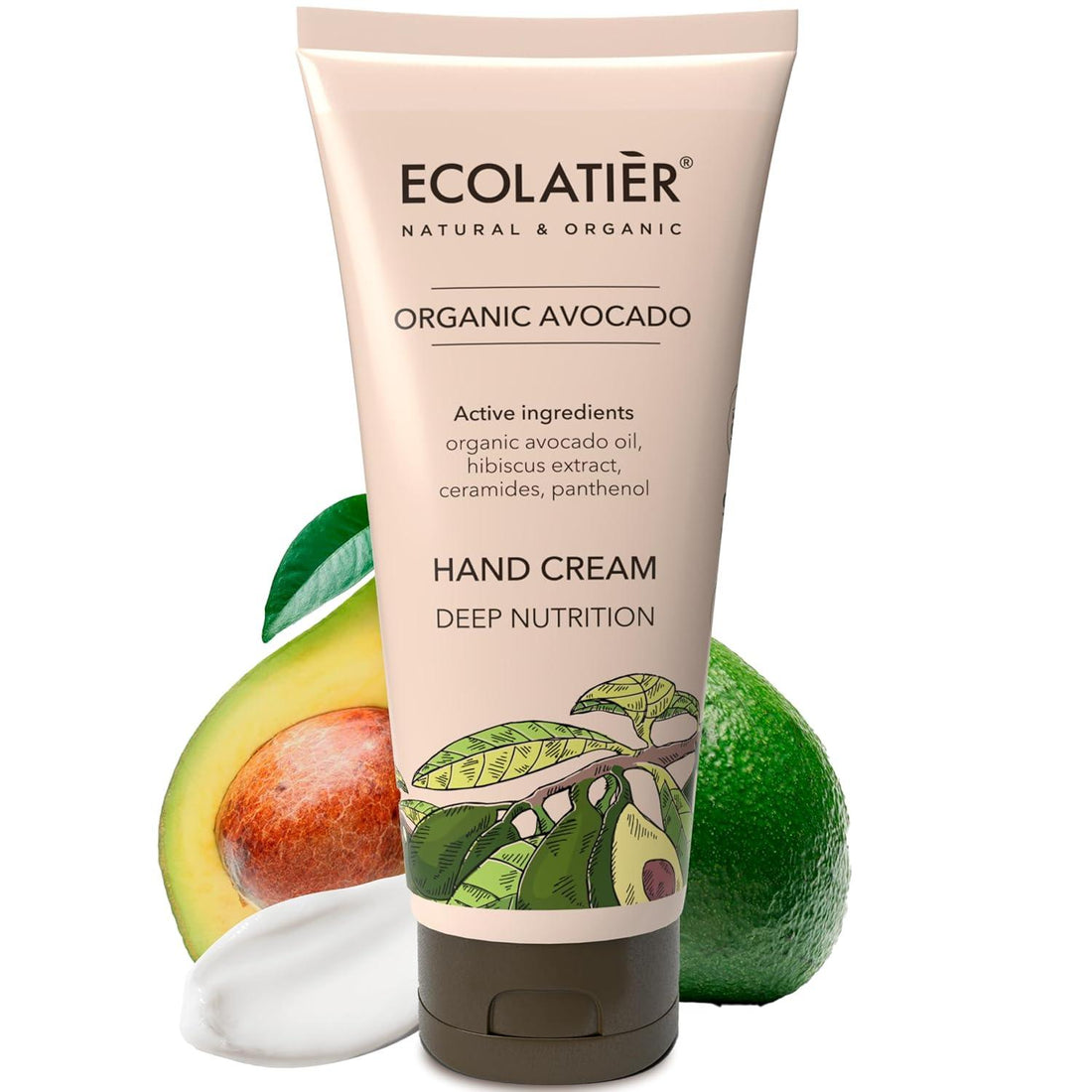 Hand Cream Deep Nutrition Organic Avocado by Damask Rose