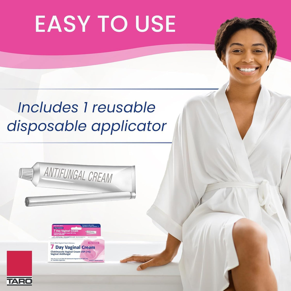 Taro Clotrimazole 7 Day Vaginal Cream Antifungal Treatmetn (1.5 oz)  DestGlow