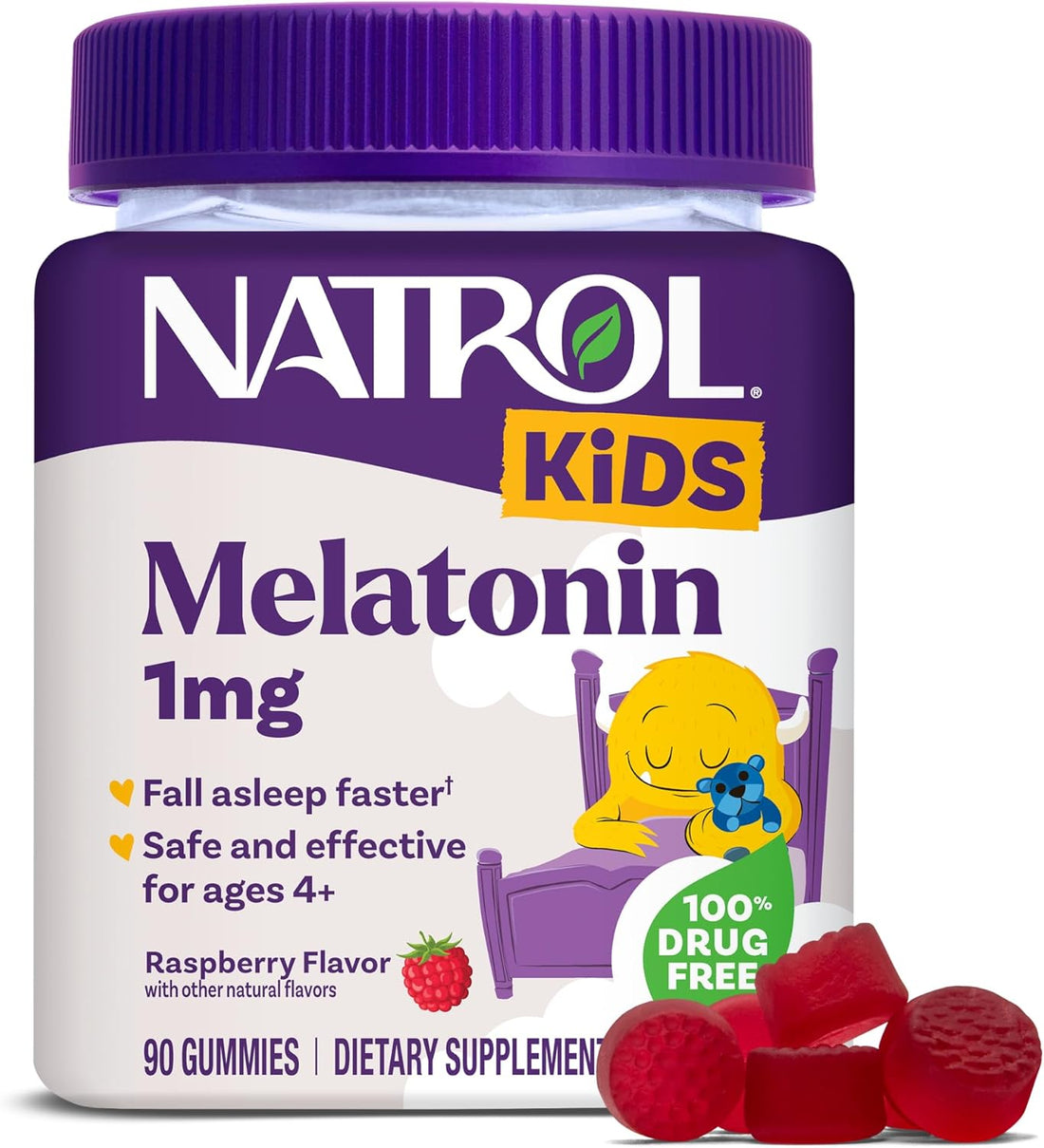 Natrol Kids Melatonin Gummies 1mg – Berry – 90 Count by Top Vita Shop