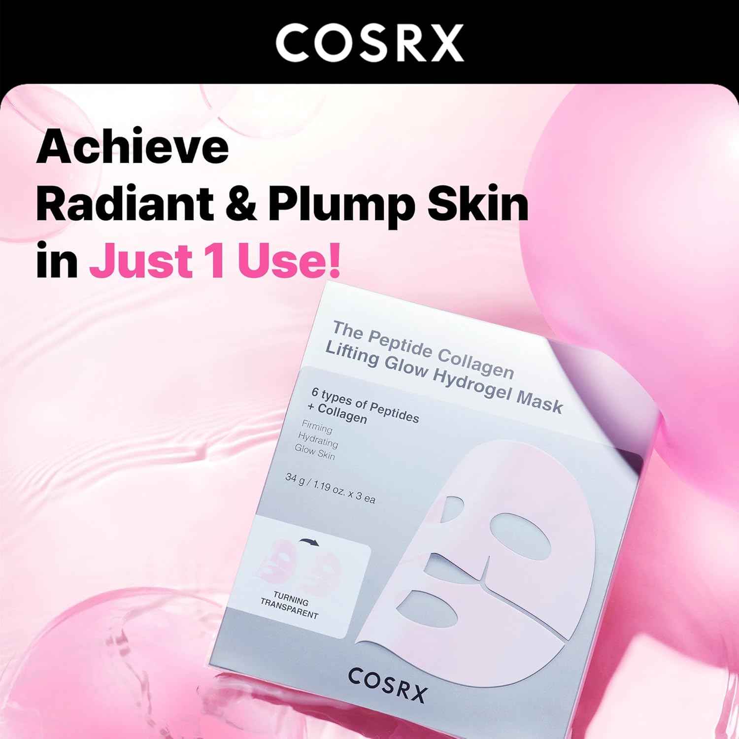 Cosrx The Peptide Collagen Lifting Glow Hydrogel Mask