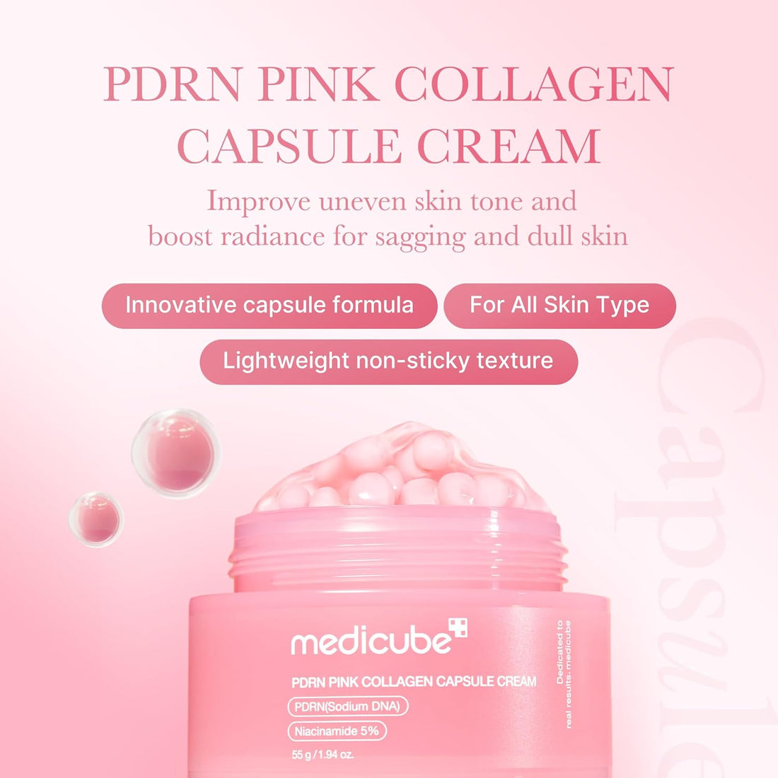 Medicube PDRN Pink Collagen Capsule Cream  DestGlow