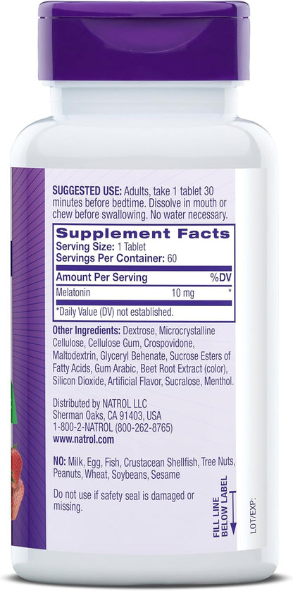 Natrol Melatonin Fast Dissolve Tablets 10mg – Strawberry – 60 Count by Top Vita Shop