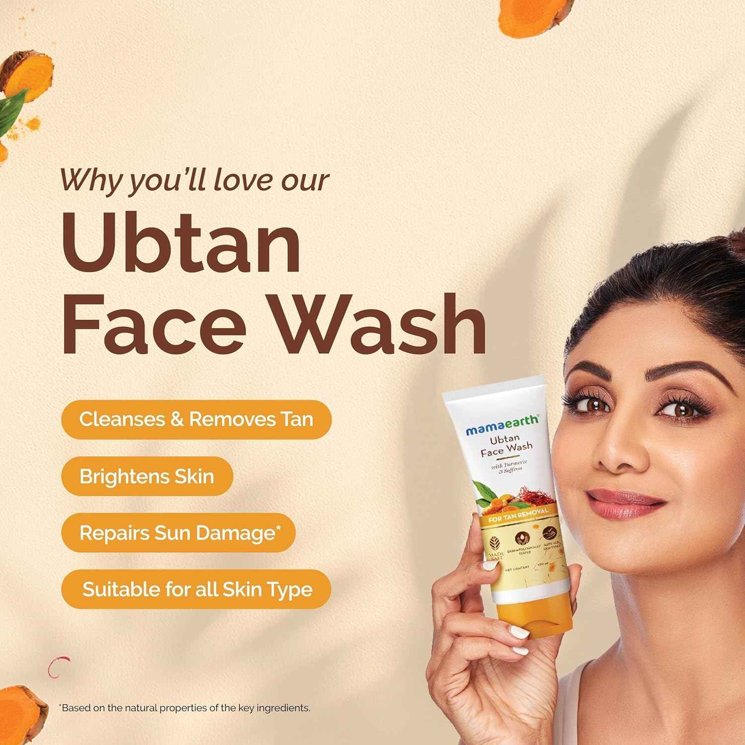 Mamaearth Ubtan Face Wash For Tan Removal