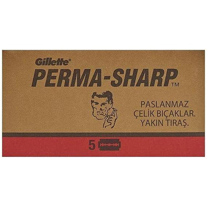Gillete Perma-Sharp Double Edge Razor Blades - 20x5 Pack by Pasteur Pharmacy