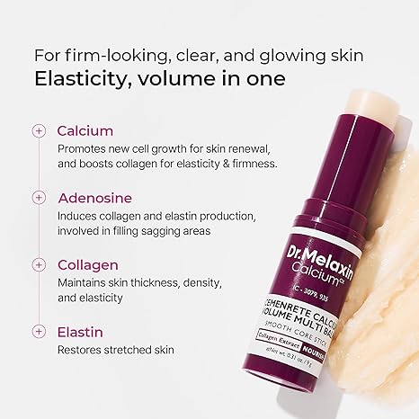 Dr.Melaxin Cemenrete Calcium Multi Balm 9g Korean Skin Care All In One Calcium Volume Stick Collagen Wrinkles Face Eye treatment Balm  DestGlow