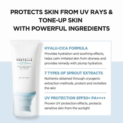 SKIN1004 Madagascar Centella Hyalu-Cica Water-Fit Sun Serum SPF50+ PA++++ (2-Pack)