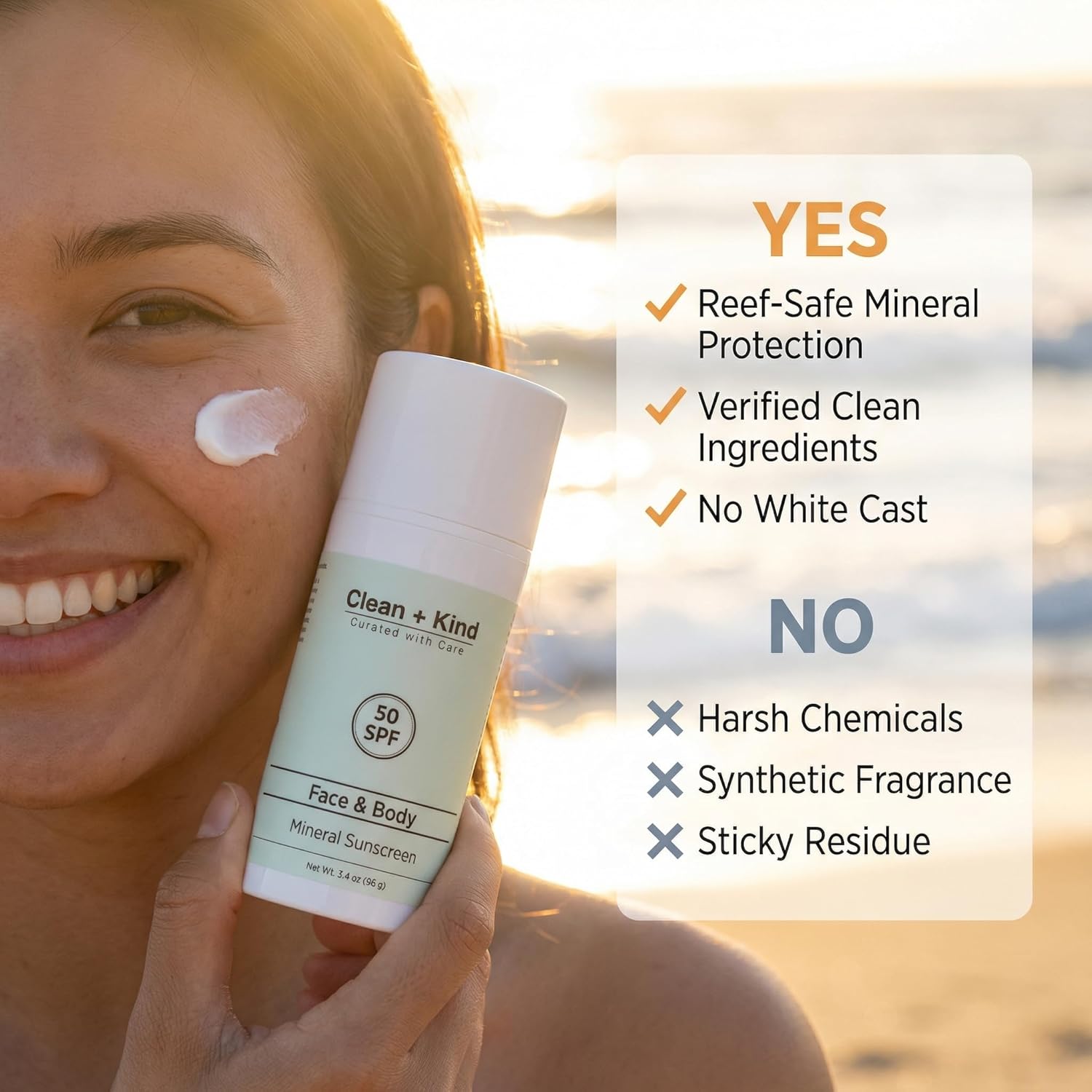 Tallow Mineral Sunscreen by Clean + Kind