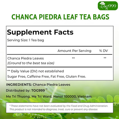 Dried Chanca Piedra Leaves, Chanca Piedra Tea “Stone Breaker” Tea Bags by FreshDrinkUS - Natural and Premium Herbal Tea