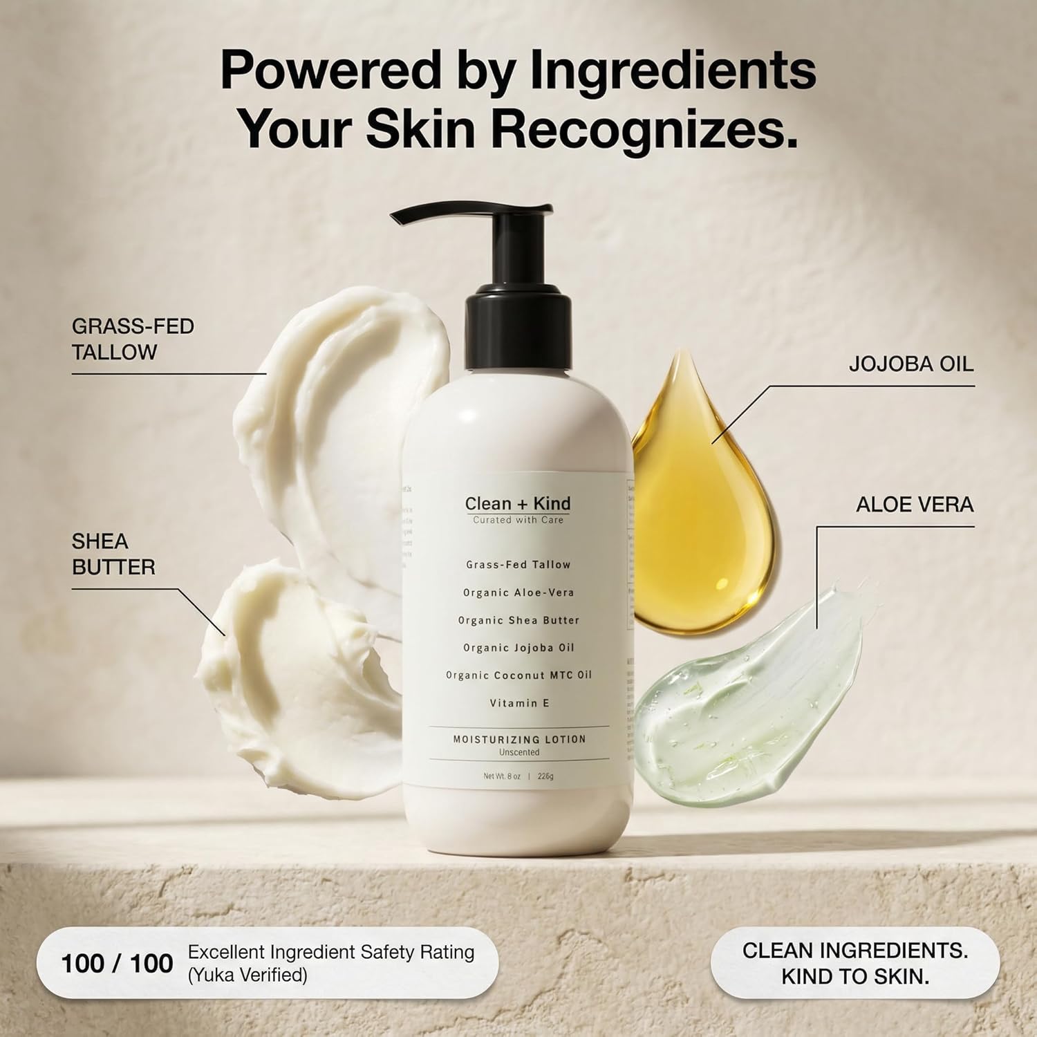 Tallow Lotion by Clean + Kind
