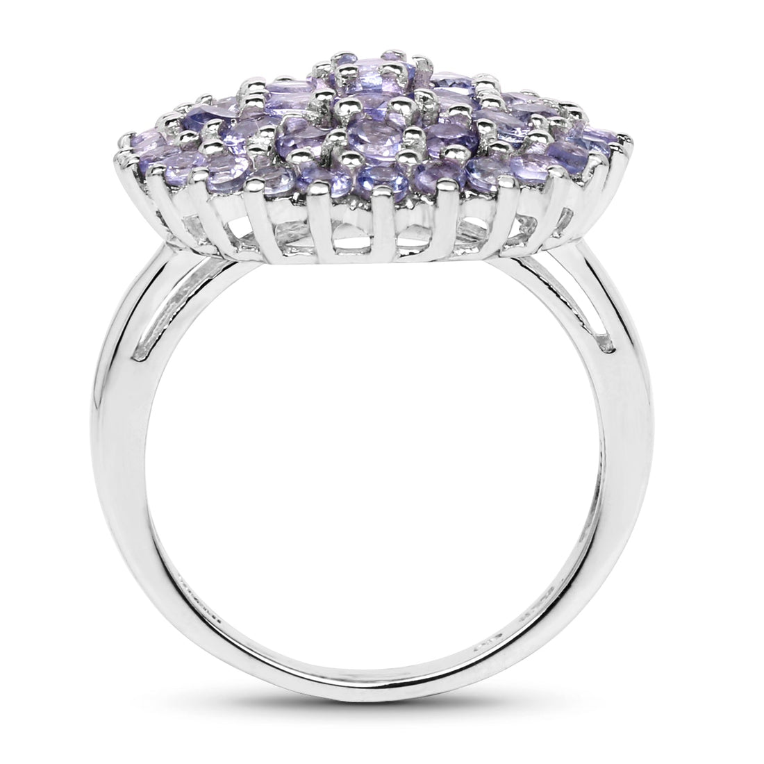 2.52 Carat Genuine Tanzanite .925 Sterling Silver Ring by Bids.com