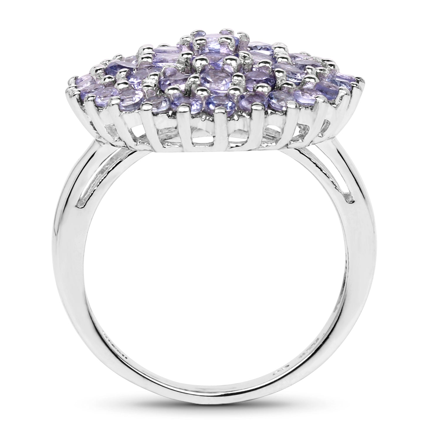 2.52 Carat Genuine Tanzanite .925 Sterling Silver Ring by Bids.com