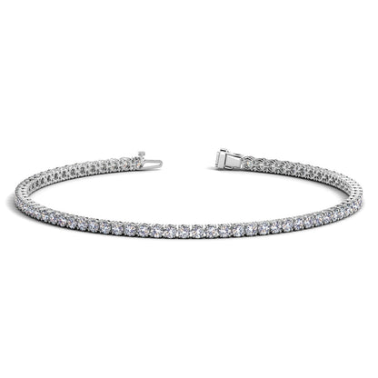 Lab Grown Round Diamond Tennis Bracelet in 14k White Gold (2 cctw F/G VS2/SI1) by Bids.com