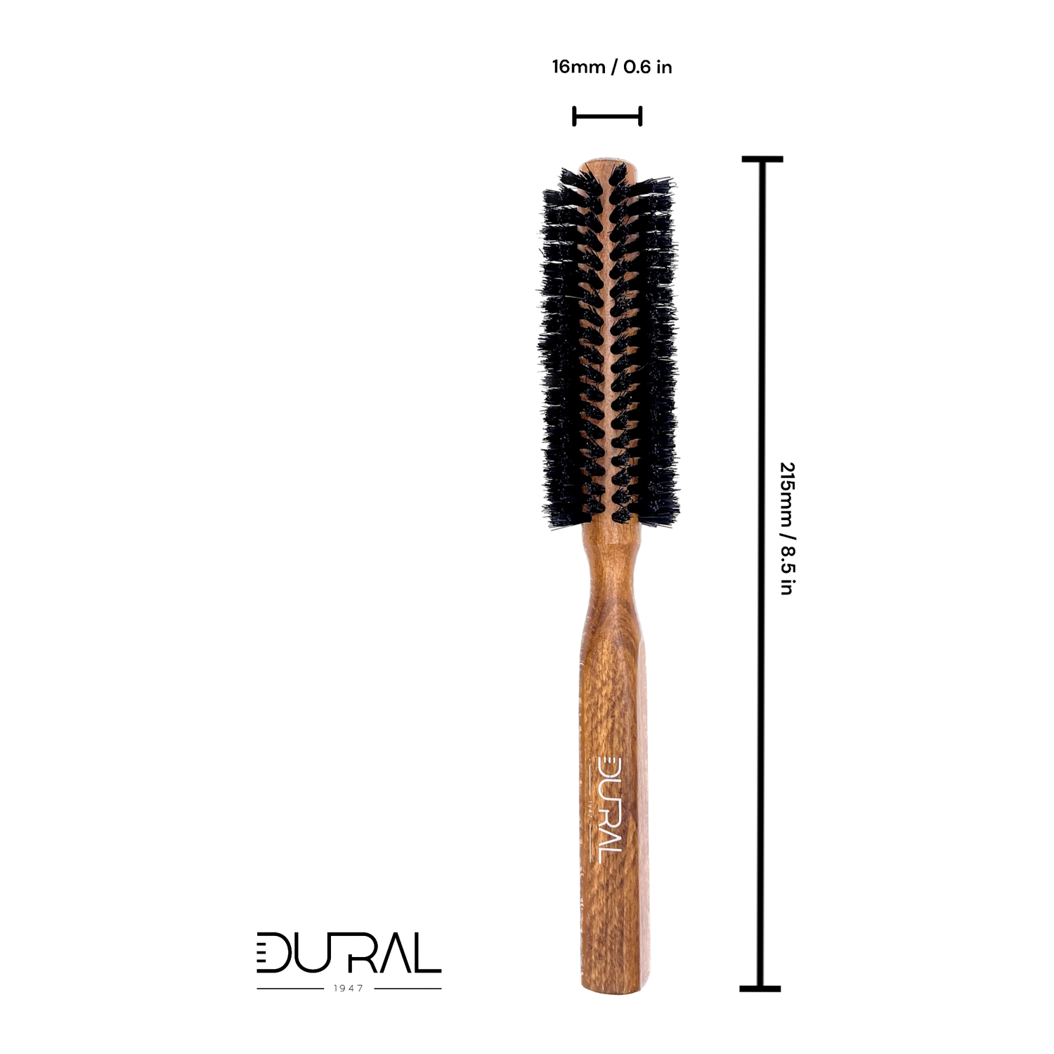 Dural Hair Brush 12 Rows Wood Pure Wild Boar Bristles by Pasteur Pharmacy