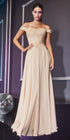 Cinderella Divine 7258 Off The Shoulder Long Gown by DiscountDressShop