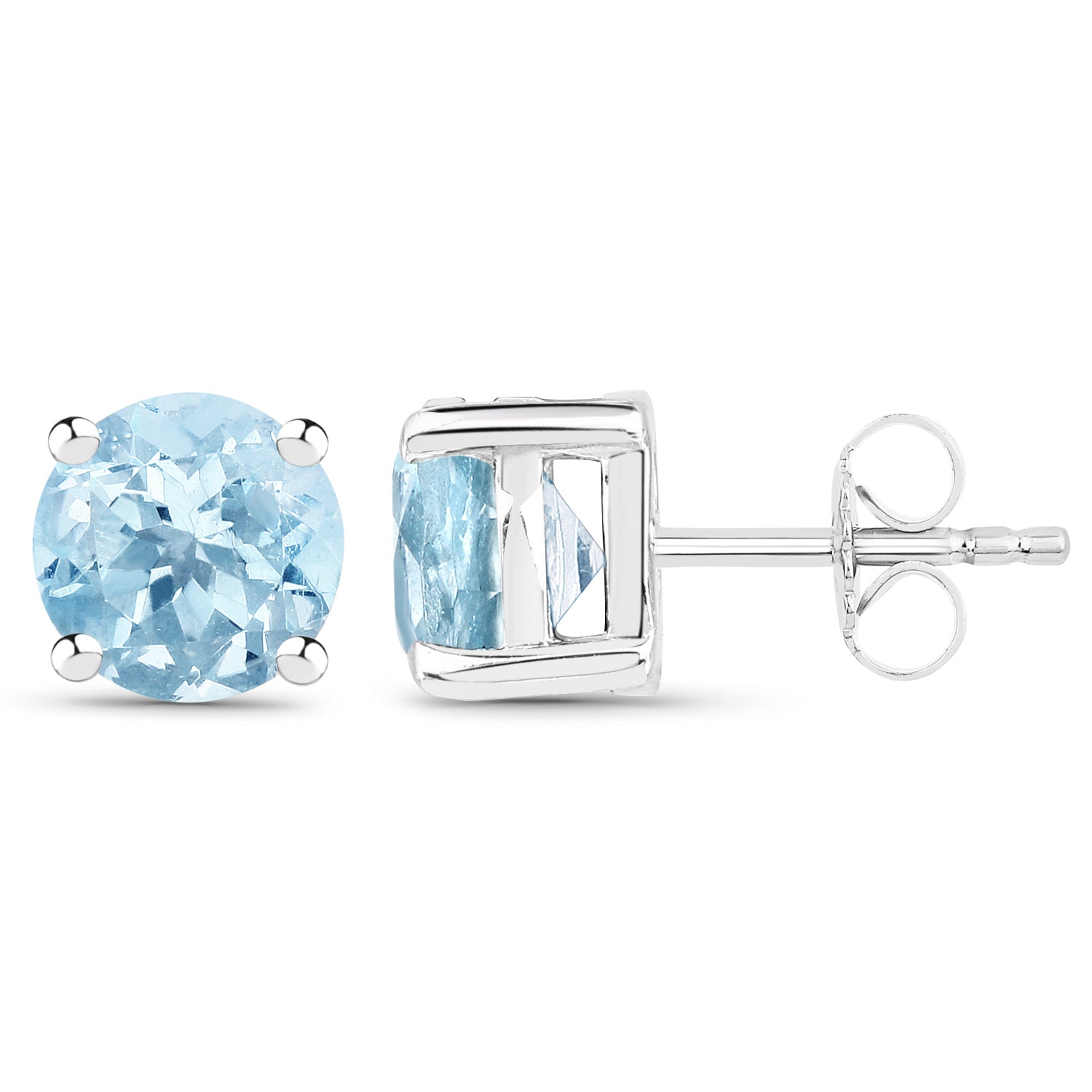2.10 Carat Genuine Blue Topaz .925 Sterling Silver Earrings  DestGlow
