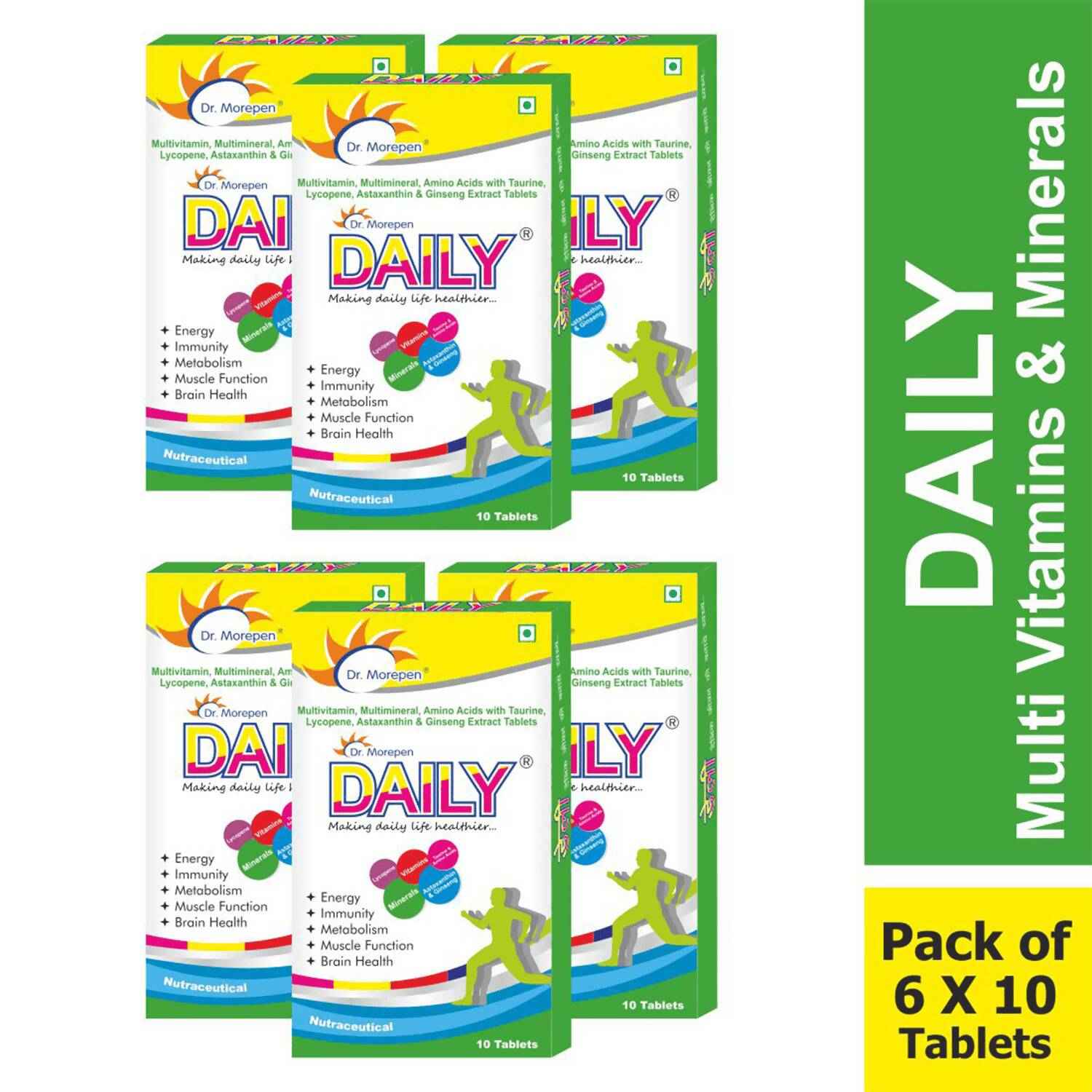 Dr. Morepen Daily Multivitamin Tablets for Women &amp; Men, Multivitamins &amp; Minerals Supplement