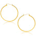10k Yellow Gold Polished Hoop Earrings (40mm)  DestGlow