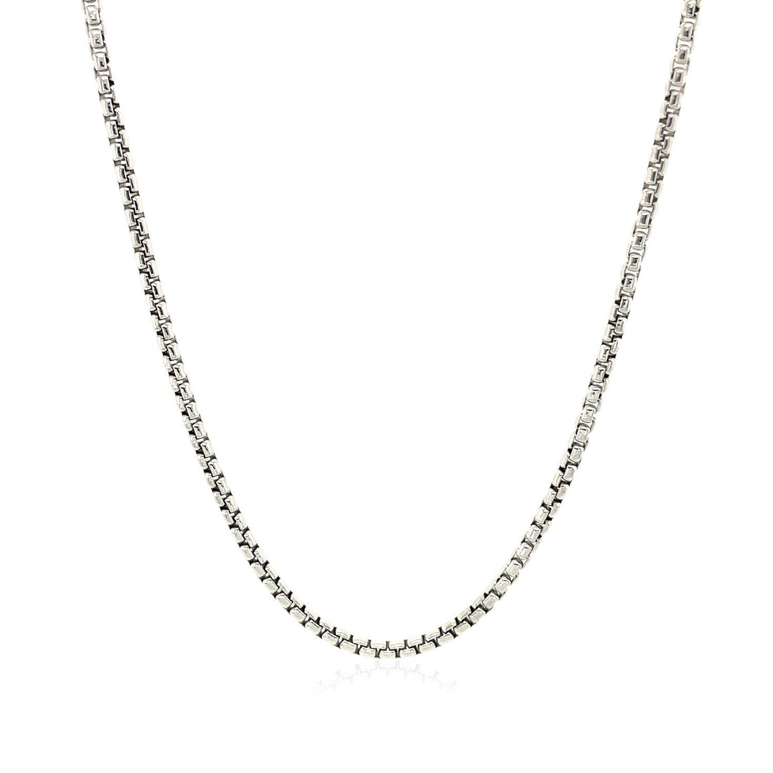 14k White Gold Round Box Chain 1.7mm by Bids.com