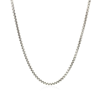 14k White Gold Round Box Chain 1.7mm by Bids.com