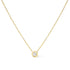 2 Micron 14K Rose Gold Plated Sterling Silver Bezel-Set Diamond Solitaire Pendant Necklace (1/3 cttw, H-I Color, I1-I2 Clarity) by Bids.com
