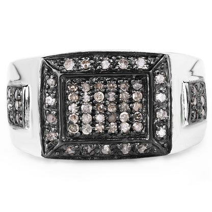 0.52 Carat Genuine Champagne Diamond .925 Sterling Silver Ring by Bids.com