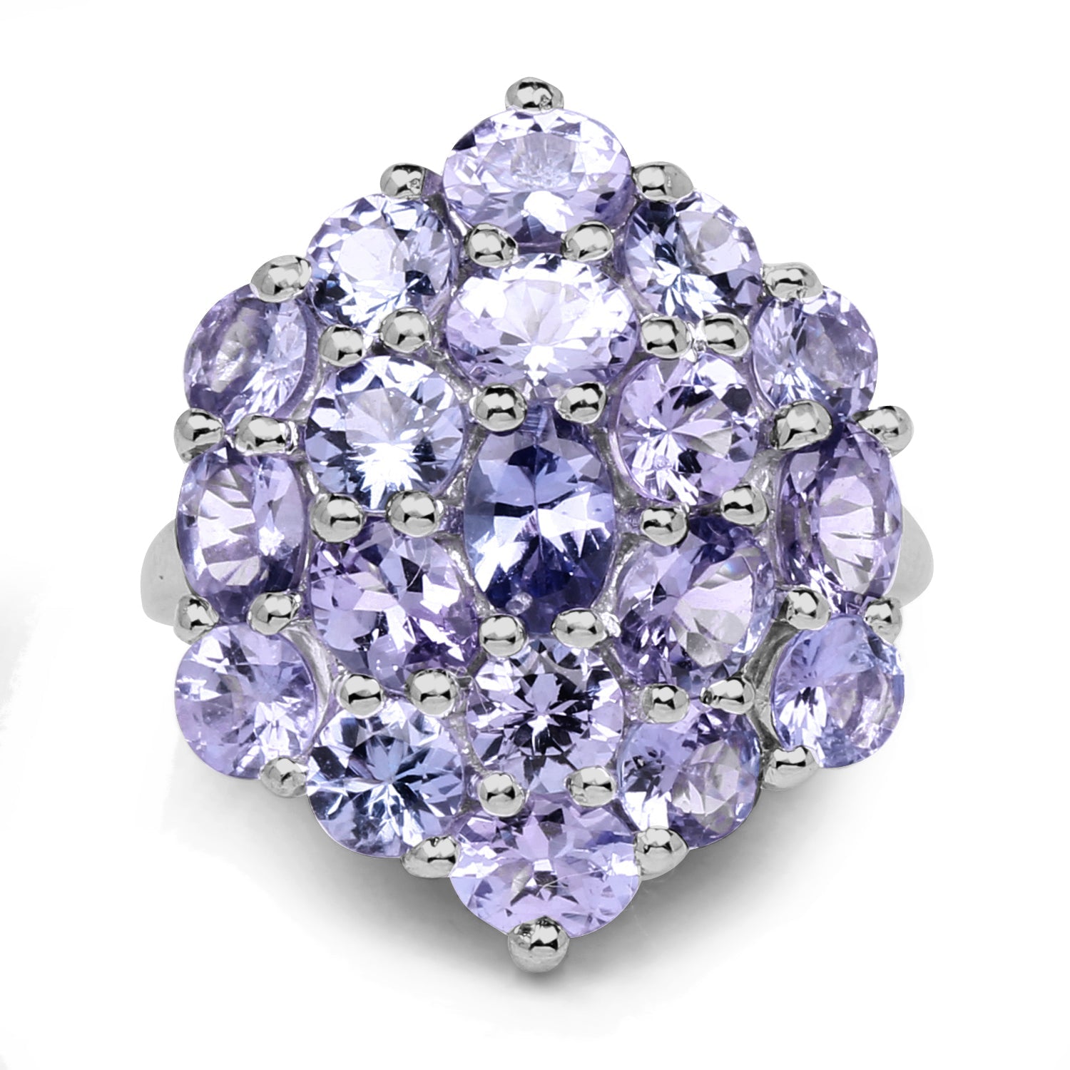 5.28 Carat Genuine Tanzanite .925 Sterling Silver Ring by Bids.com