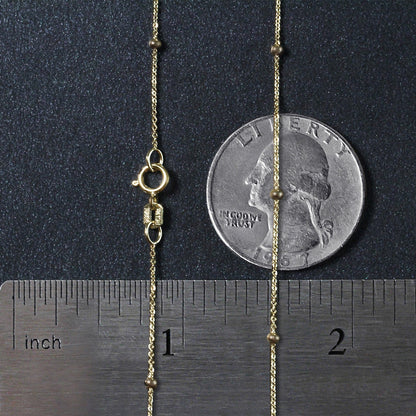 Bead Links Saturn Chain in 14k Yellow Gold (3.5mm) by Bids.com