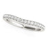 14k White Gold Pave Set Round Curved Wedding Band (1/4 cttw) by Bids.com