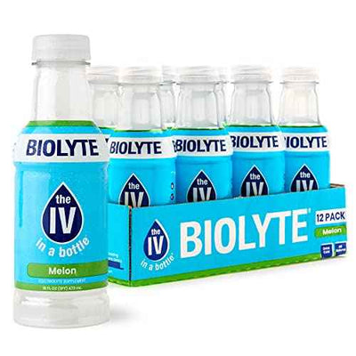 Biolyte Electrolyte Drink – Melon Flavor (12 Pack / 16.9 Fl Oz)