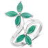 1.47 Carat Genuine Emerald .925 Sterling Silver Ring  DestGlow