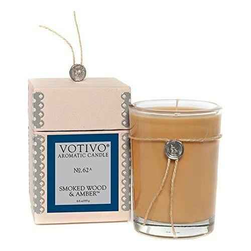 Votivo Aromatic Candle Smoked Wood &amp; Amber 6.8