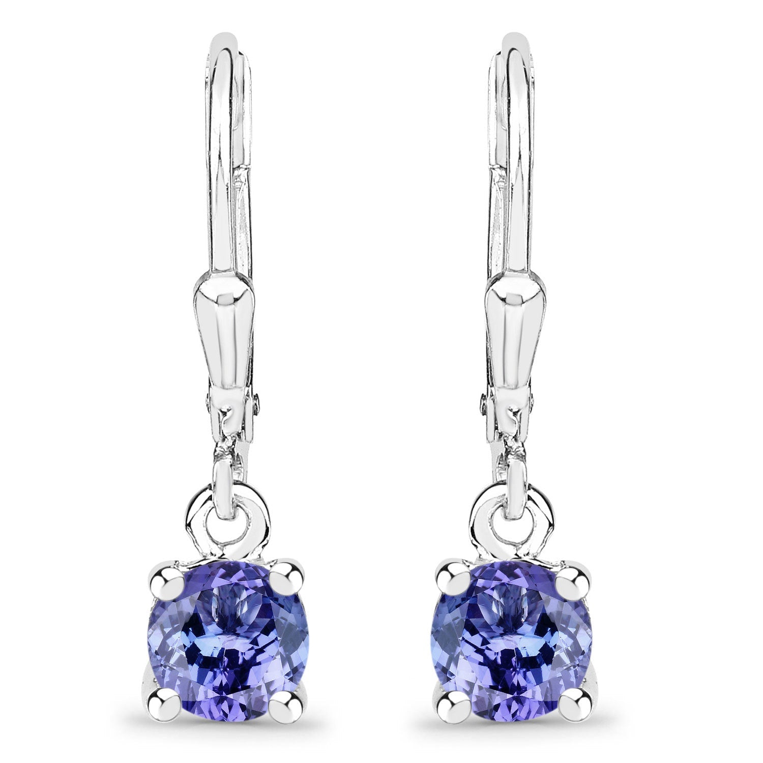0.94 Carat Genuine Tanzanite .925 Sterling Silver Earrings  DestGlow
