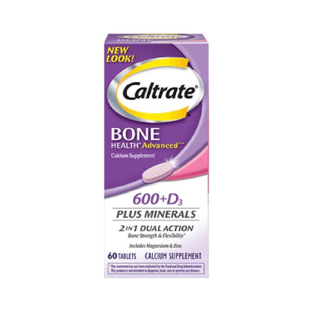 Caltrate 600+D3 Plus Minerals Bone Health Advanced - 60 Tablets by Pasteur Pharmacy