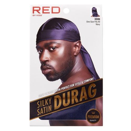 Red By Kiss Premium Silky Satin Durag - Navy Upgraded Extra Long Tails HD06 