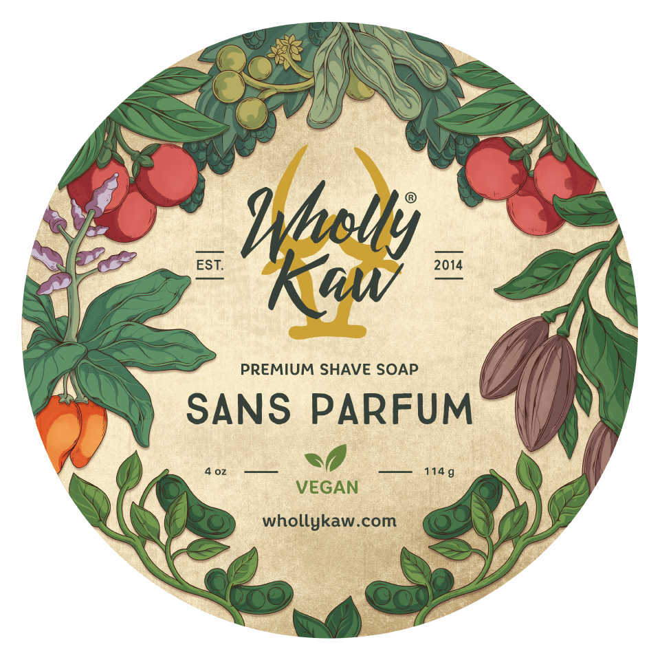 Wholly Kaw Sans Parfum Vegan Shaving Soap 4 Oz by Pasteur Pharmacy