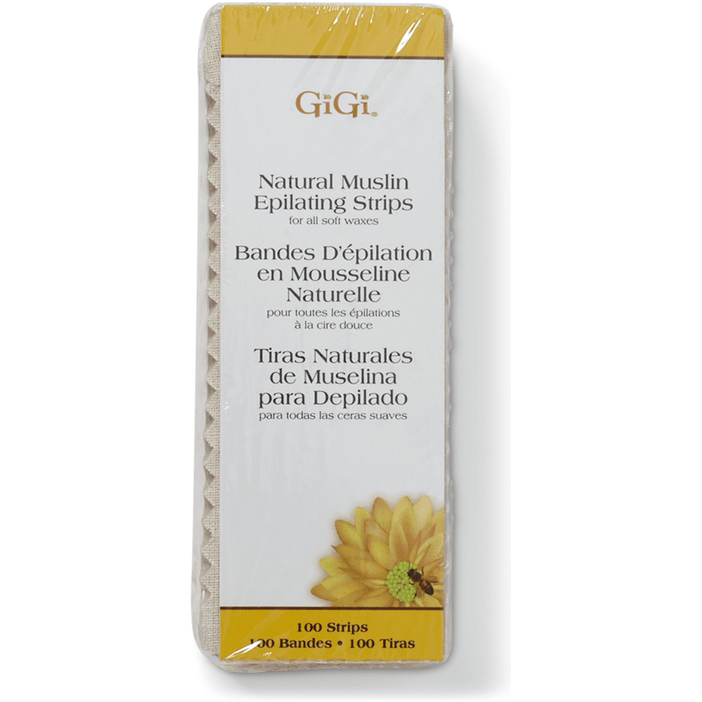 Gigi Natural Muslin Epilating Strips Small (1.75" X 4.5") 100 Strips by Pasteur Pharmacy