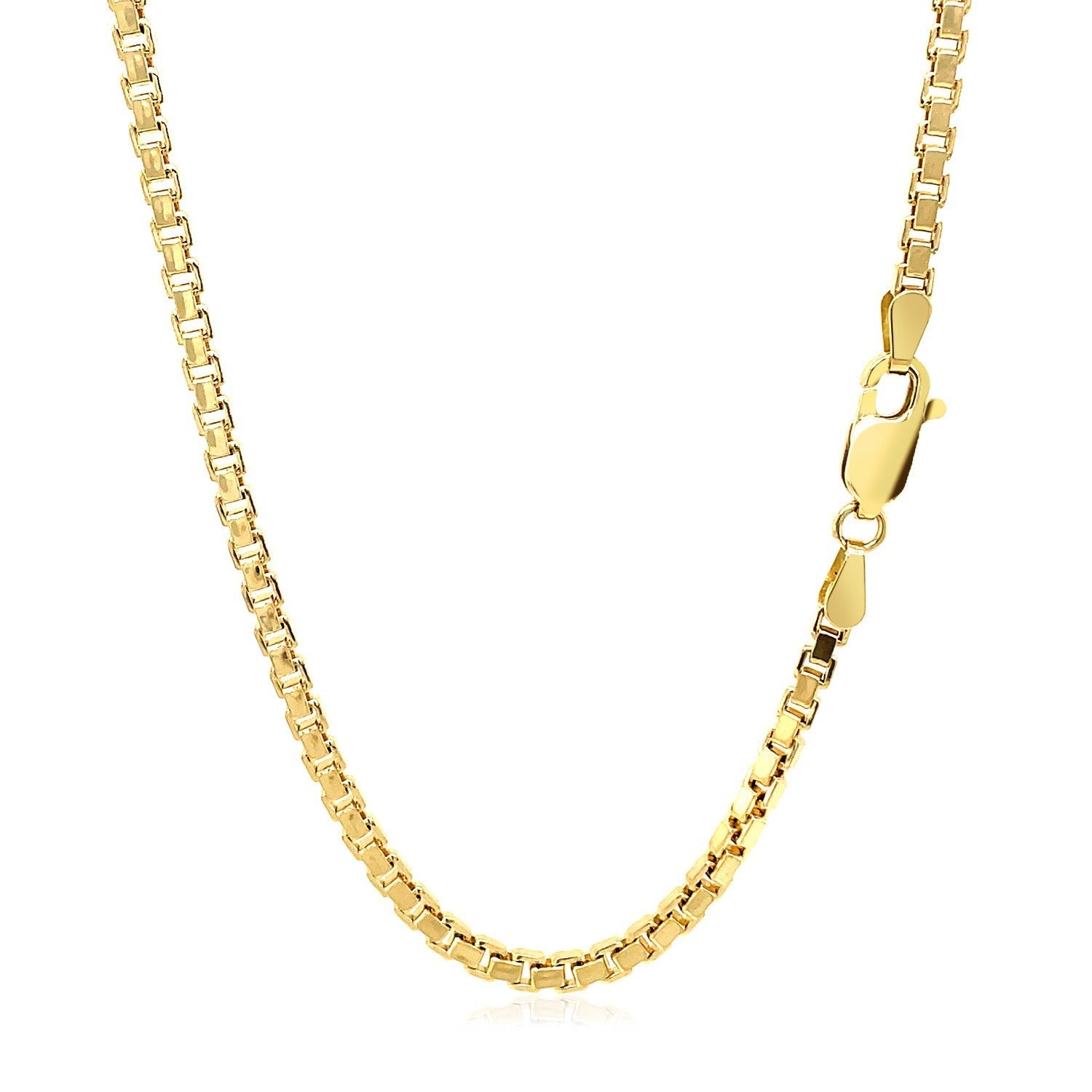 2.5mm 14k Yellow Gold Semi Solid Box Chain by Bids.com