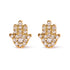 10K Yellow Gold Diamond Accented Hamsa Stud Earrings (H-I Color, I1-I2 Clarity) by Bids.com