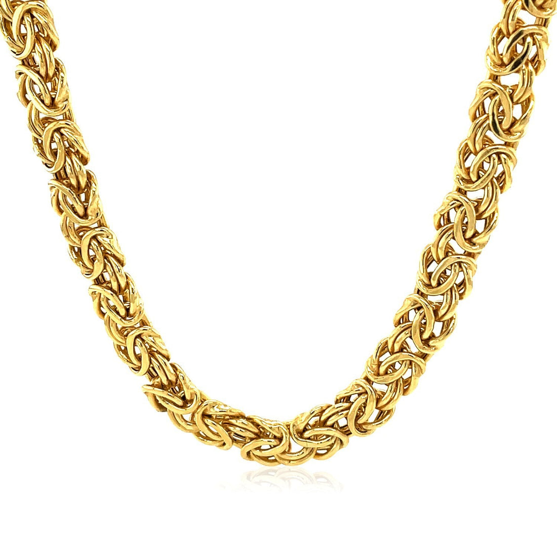 14k Yellow Gold Byzantine Motif Chain Necklace by Bids.com