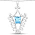 5.68 Carat Genuine Swiss Blue Topaz .925 Sterling Silver Pendant by Bids.com
