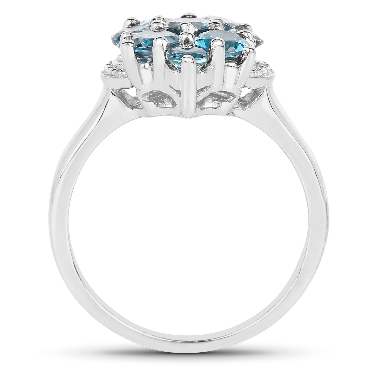 2.16 Carat Genuine London Blue Topaz .925 Sterling Silver Ring by Bids.com